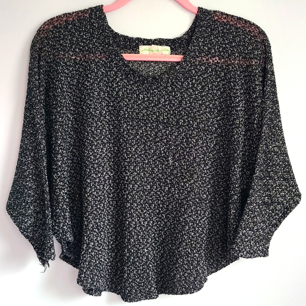 Staring at Stars lightweight drapey cropped sweater - grey, size small